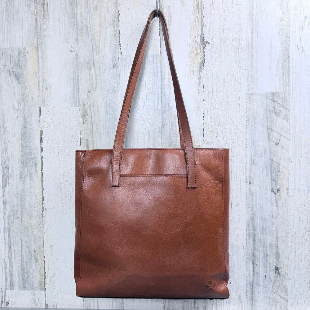 Patricia Nash Viana Leather North South Tote Bag Brown Business Corporate Career